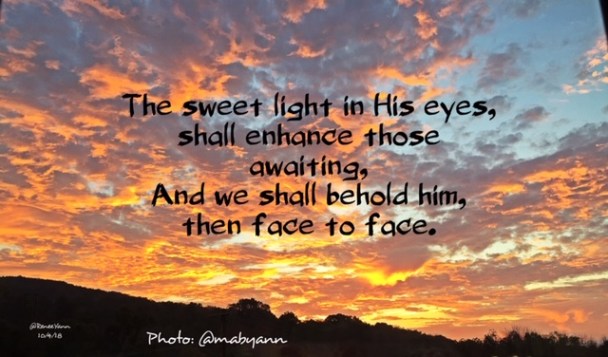 we shall behold hinm