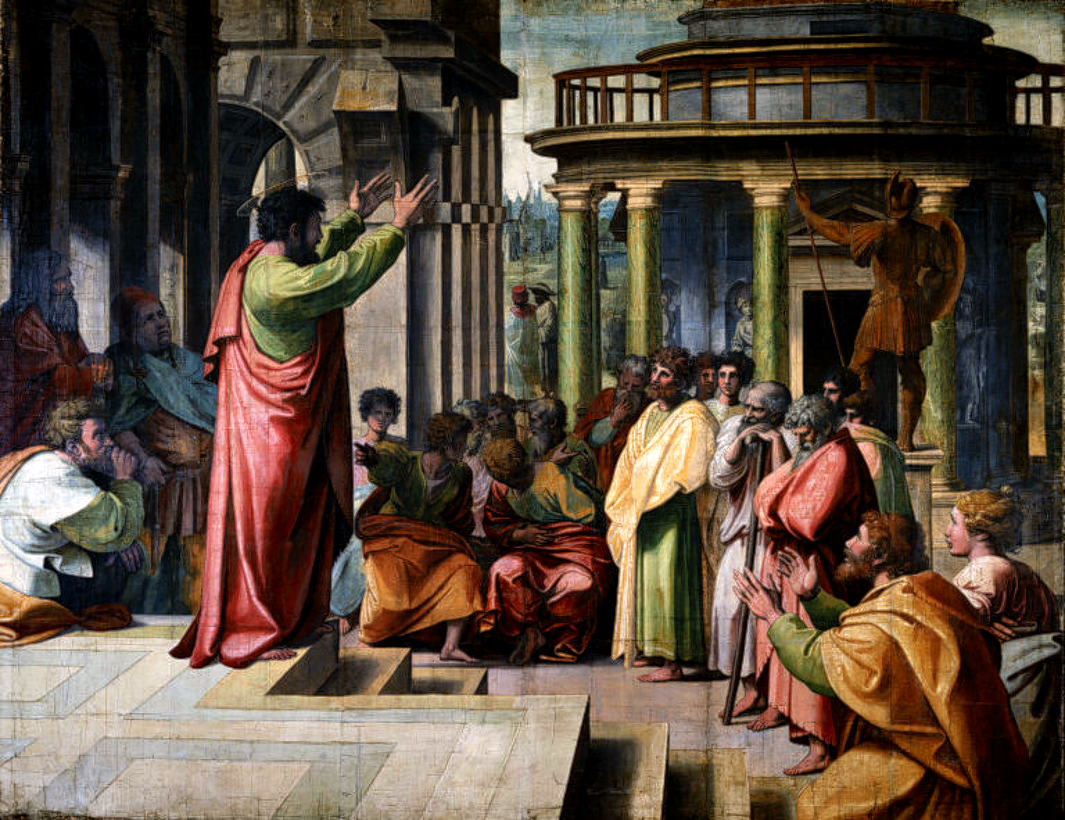 V&amp;A_-_Raphael,_St_Paul_Preaching_in_Athens_(1515)